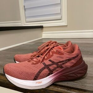 Asics Women's Athletic Shoes in Coral and Burgundy